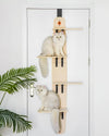 Mewoofun 4-Levels Versatile Cat Climber Shelves Door Mounted Vertical Cat Tree