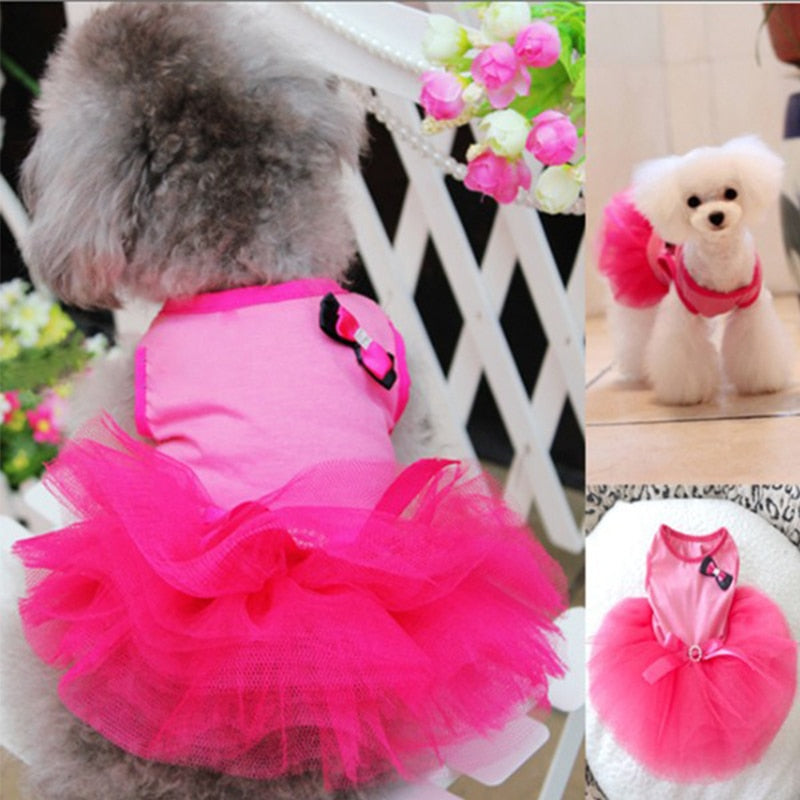 Pink Bow Bubble Tutu Dress