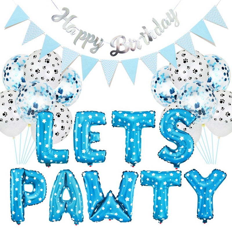 Pet Birthday Party Theme Aluminum Foil Balloon