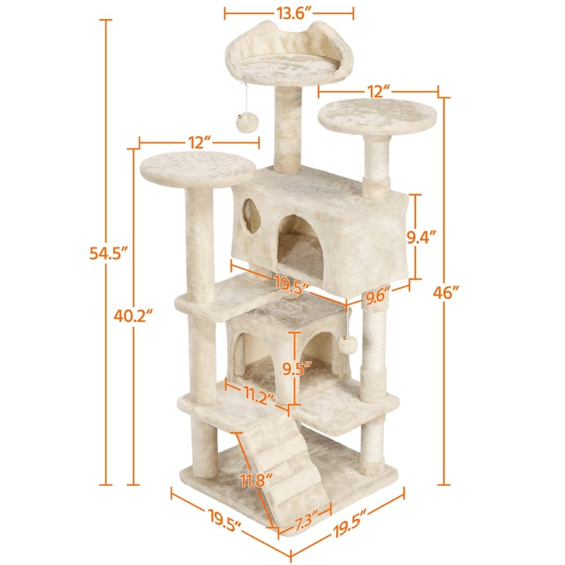 Double Condo Cat Scratching Tower