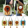 Lion-Shaped Pet Canvas Shoulder Bag