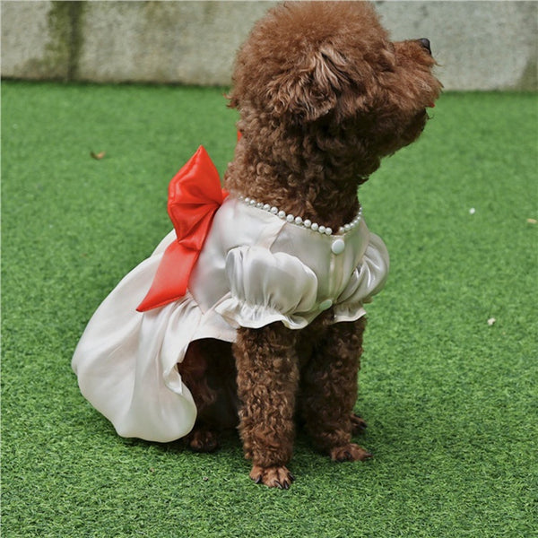 Luxury Pet Pearl Princess Skirts Dress