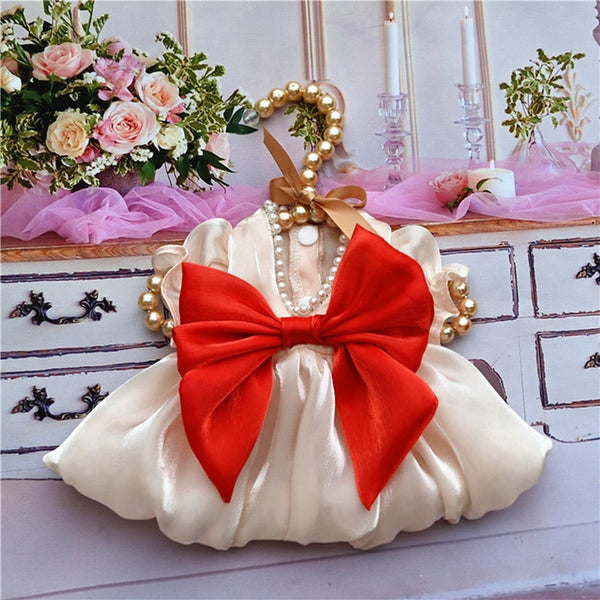 Luxury Pet Pearl Princess Skirts Dress